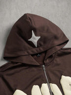 Moletom Oversized Visual Urbano Com Capuz Estampado