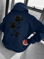 Moletom Oversized Rosas Dark Estilo Gothic Streetwear