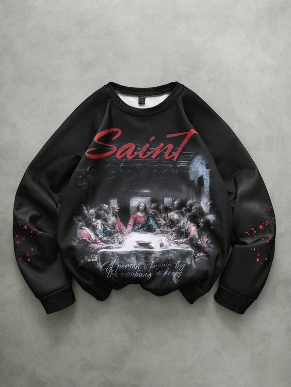 Moletom Masculino Oversized Com Recortes Streetwear Esportivo