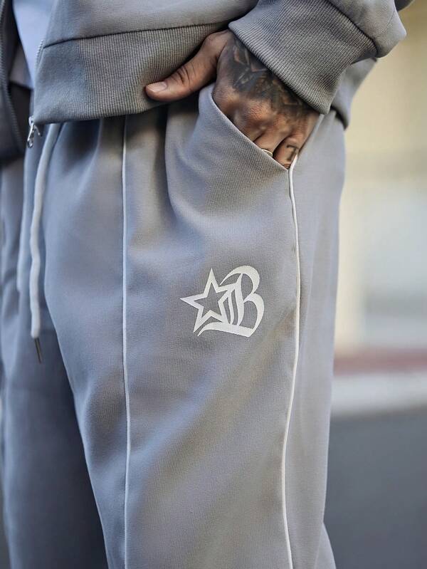 Conjunto Moletom Amplo Com Calça Reta Casual
