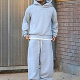 Conjunto Moletom Hoodie Com Calça Wide Leg