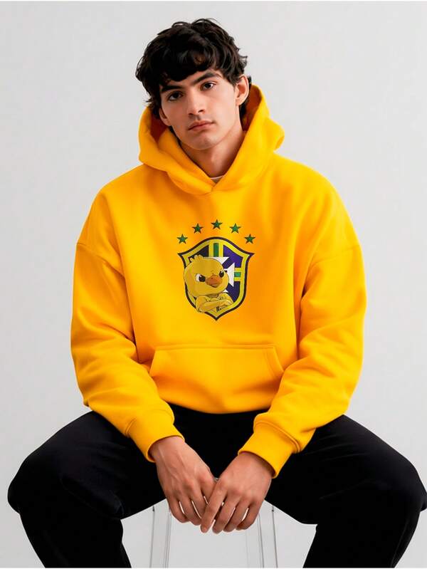 Moletom Oversized Brasil Casual Streetwear Masculino