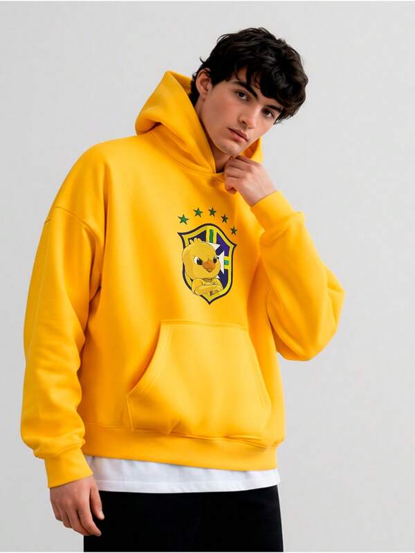 Moletom Oversized Brasil Casual Streetwear Masculino