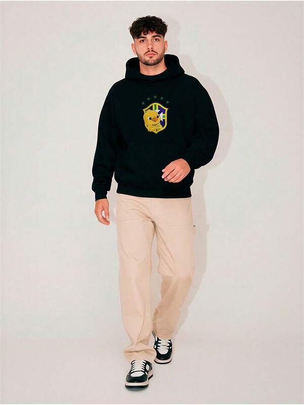 Moletom Oversized Brasil Casual Streetwear Masculino