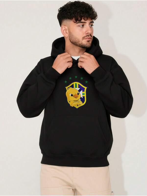 Moletom Oversized Brasil Casual Streetwear Masculino