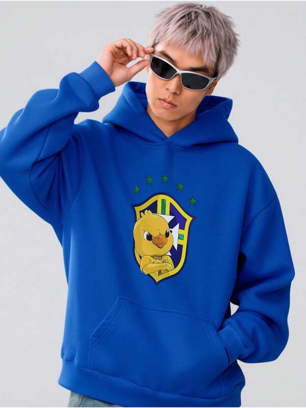 Moletom Oversized Brasil Casual Streetwear Masculino