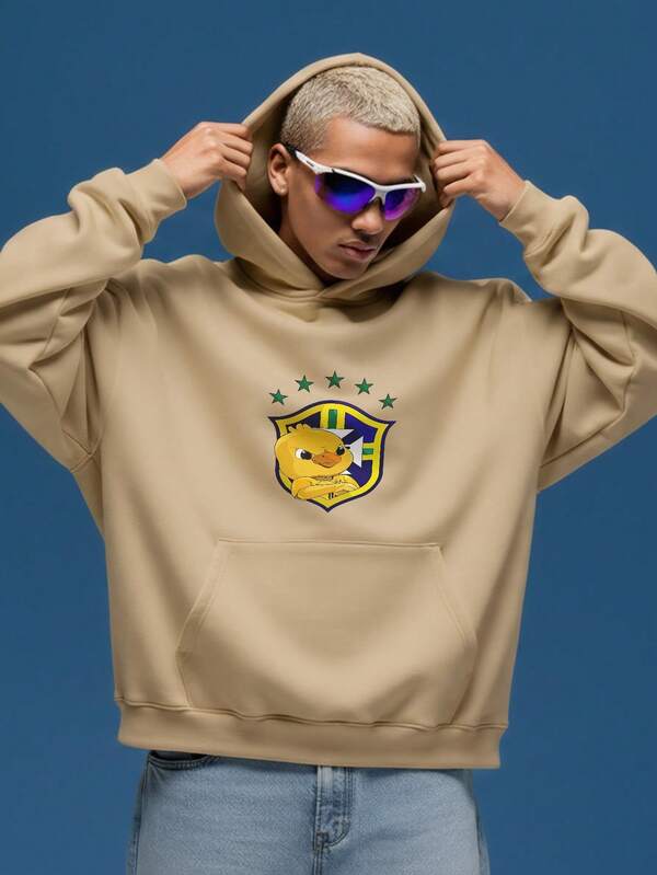 Moletom Oversized Brasil Casual Streetwear Masculino