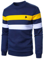 Moletom Masculino Listrado Gola Careca Casual Esportivo