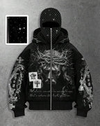 Moletom Jesus Crown Estilo Gothic Streetwear Térmico