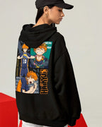 Moletom Oversized Haikyuu Hinata Com Capuz Streetwear