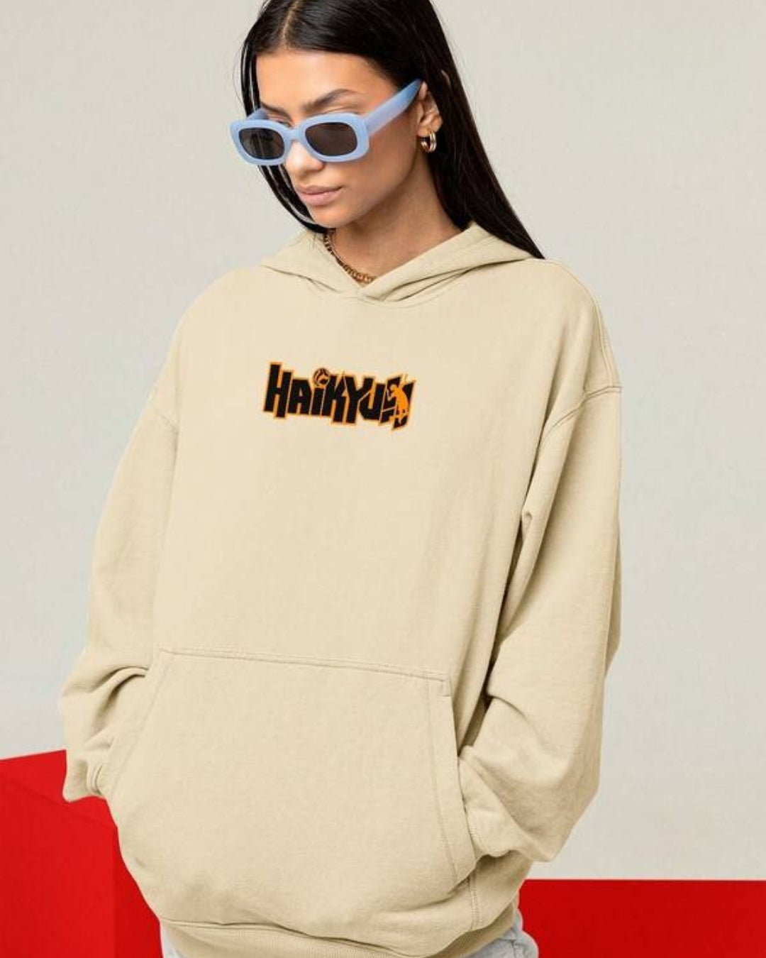Moletom Oversized Haikyuu Hinata Com Capuz Streetwear