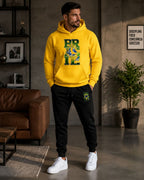 Conjunto Moletom Brasil Streetwear Casual Masculino