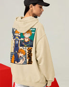 Moletom Oversized Haikyuu Hinata Com Capuz Streetwear