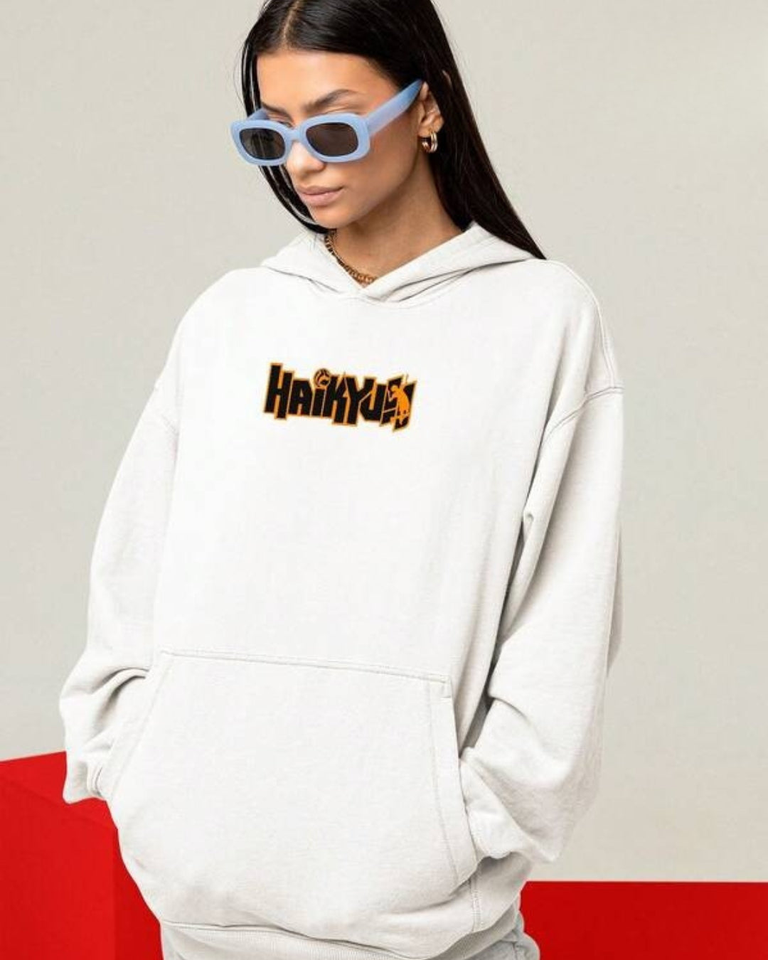 Moletom Oversized Haikyuu Hinata Com Capuz Streetwear