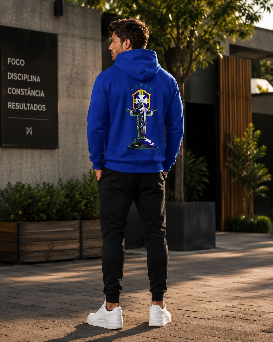 Conjunto Moletom Brasil Cristo Streetwear Masculino