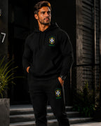Conjunto Moletom Brasil Cristo Streetwear Masculino