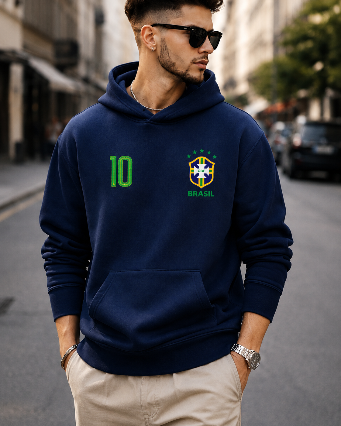 Moletom Canguru Brasil Camisa 10 Casual