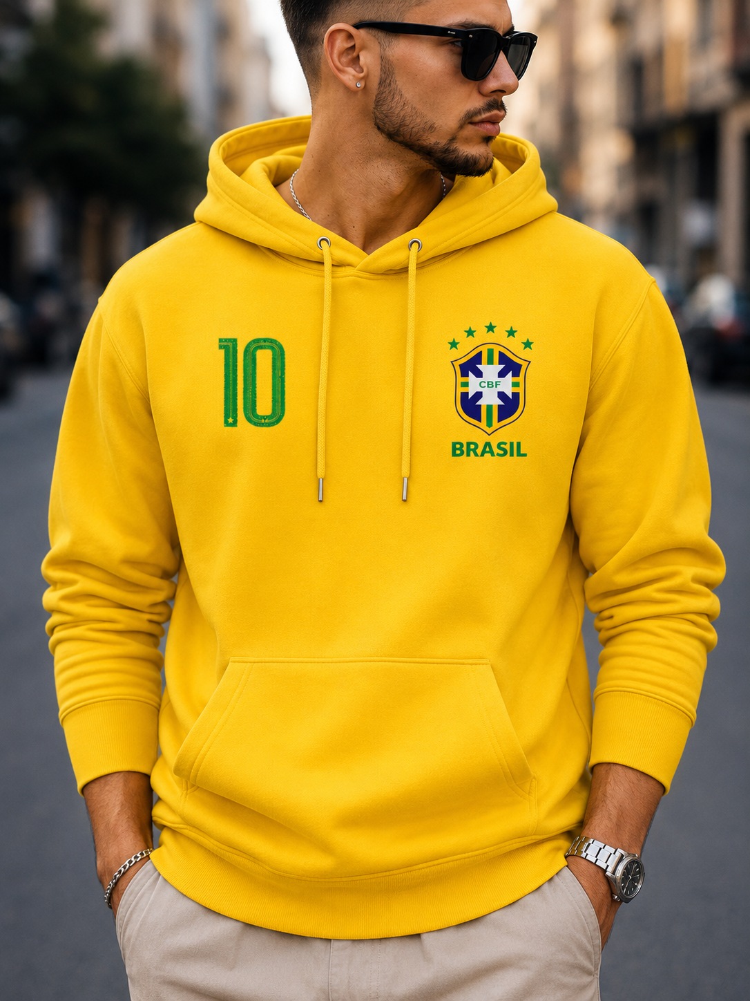 Moletom Canguru Brasil Camisa 10 Casual