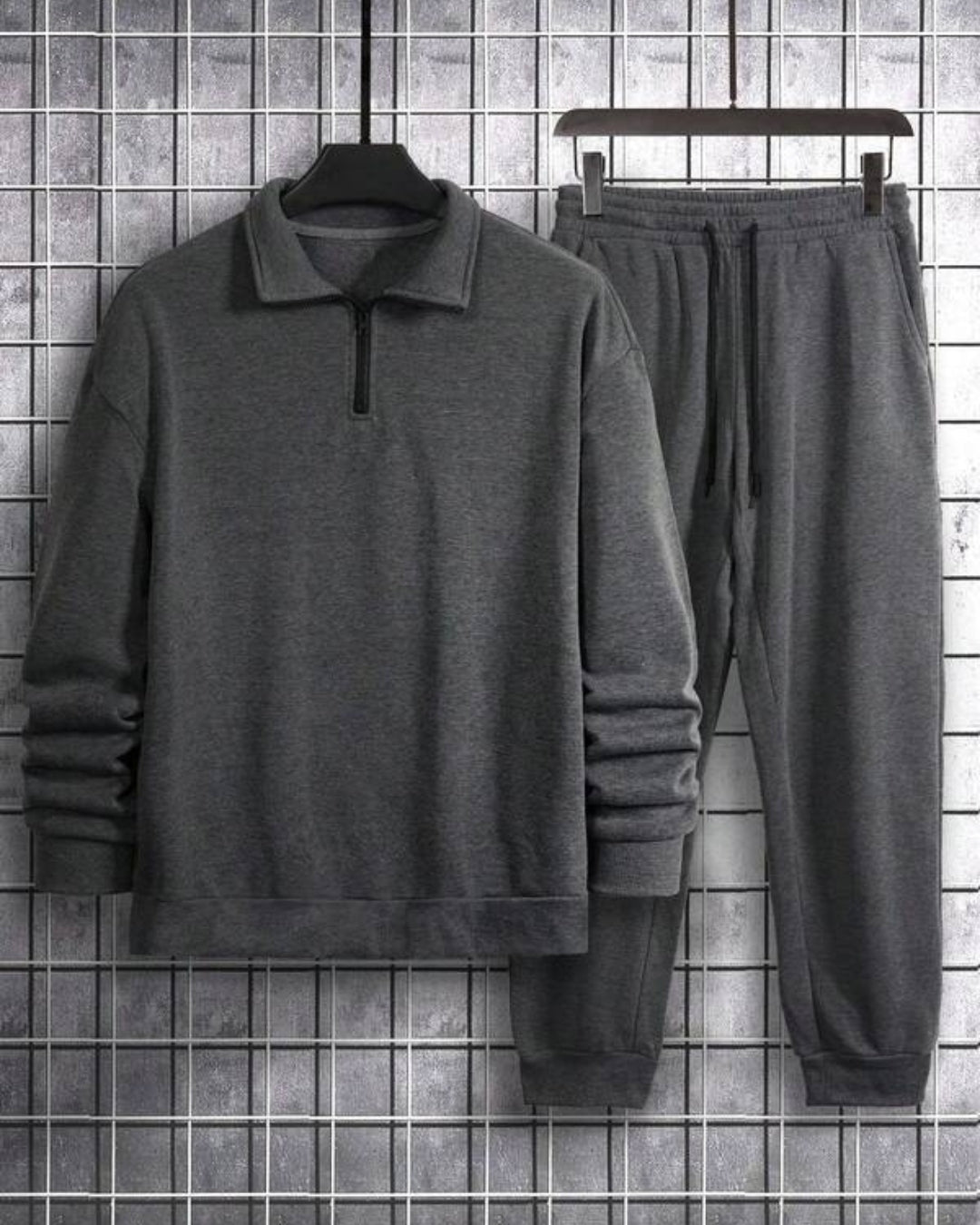 Conjunto Moletom Gola Polo Com Calça Jogger Casual